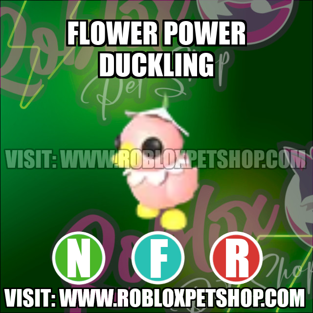 Flower Power Duckling NEON FLY RIDE Adopt Me