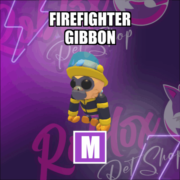 Firefighter Gibbon MEGA Adopt Me