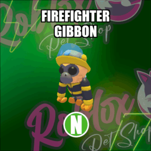 Firefighter Gibbon NEON Adopt Me