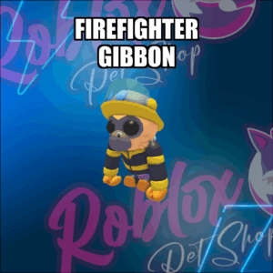 Firefighter Gibbon NO POTION Adopt Me