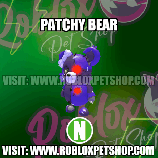 Patchy Bear NEON Adopt Me